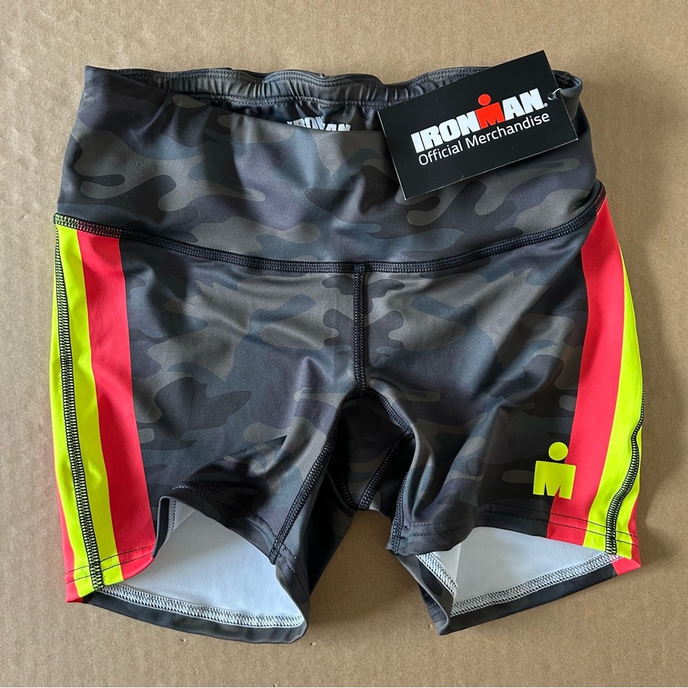Iron man Camo Neon Stripe Running Short Womens Small Core Performance Keep Short
